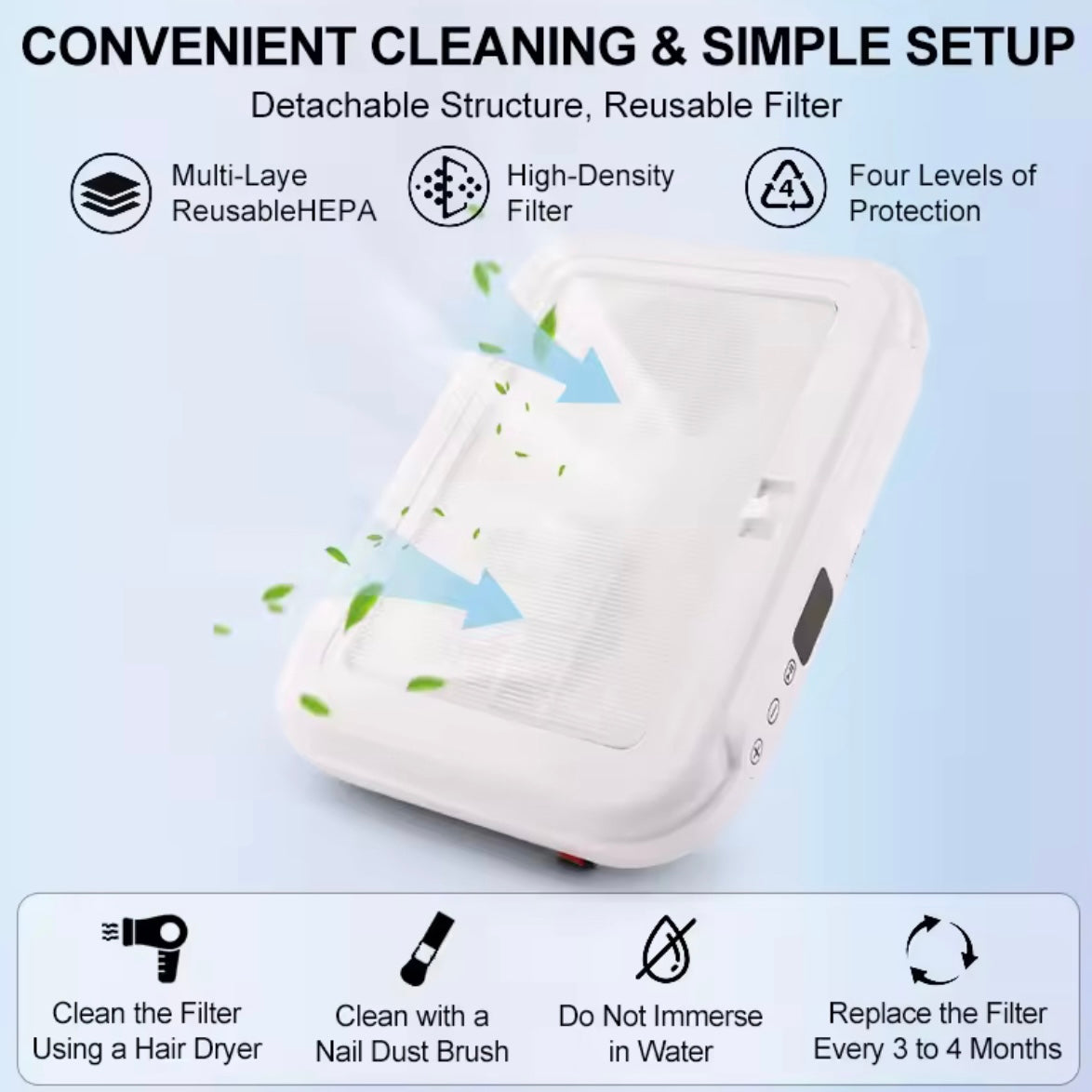 Dual Fan Nail Dust Collector